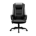 Leather Office Desk Chair,Ergonomic Office Chair with Lumbar Support,Computer Chair,Executive Leather Chair with Padded Flip-up Arm,Adjustable Armrests, Black,275LBS