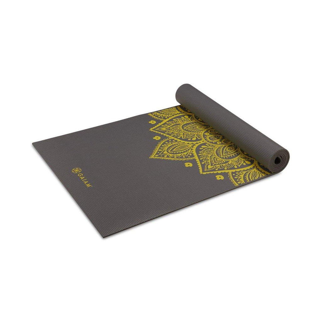 Premium Yoga Mat, 6mm Thick Print Mat (Citron Sundial)