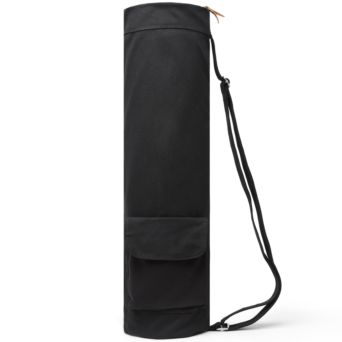 Yoga Mat Bag for Women & Men, Full-Zip Canvas Pilates Bag with Pockets