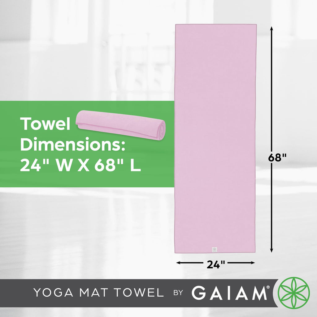 Yoga Mat Towel, Non-Slip Microfiber (Lilac Lace/Skyway)