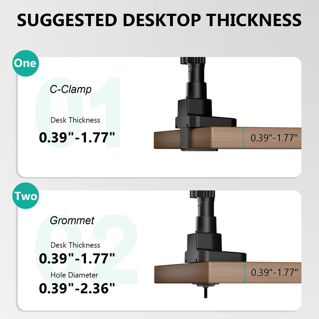 Triple Monitor Mount - Extra Tall 3 Monitor Desk Mount for 13-49 Inch Ultrawide Screens, Up to 44 lbs, Fully Adjustable Heavy Duty Monitor Arm, VESA 75/100 mm (GSDM003-P), Black