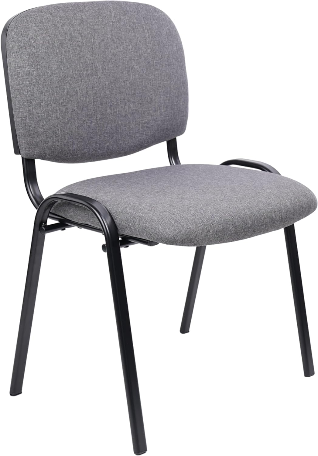 Waiting Room Chairs Fabric Stackable Chair Metal Frame with Lumbar Support and Thickened Seat Cushion for Waiting Conference Room Guest Chairs 1 Pack…