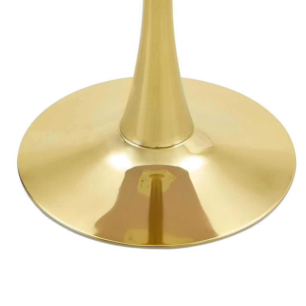 Round Dining Table, 23.6" Circle Tulip Table with Thickened Tabletop & Metal Pedestal, Mid Century Modern Bistro Table for Kitchen, Small Places, Living Room