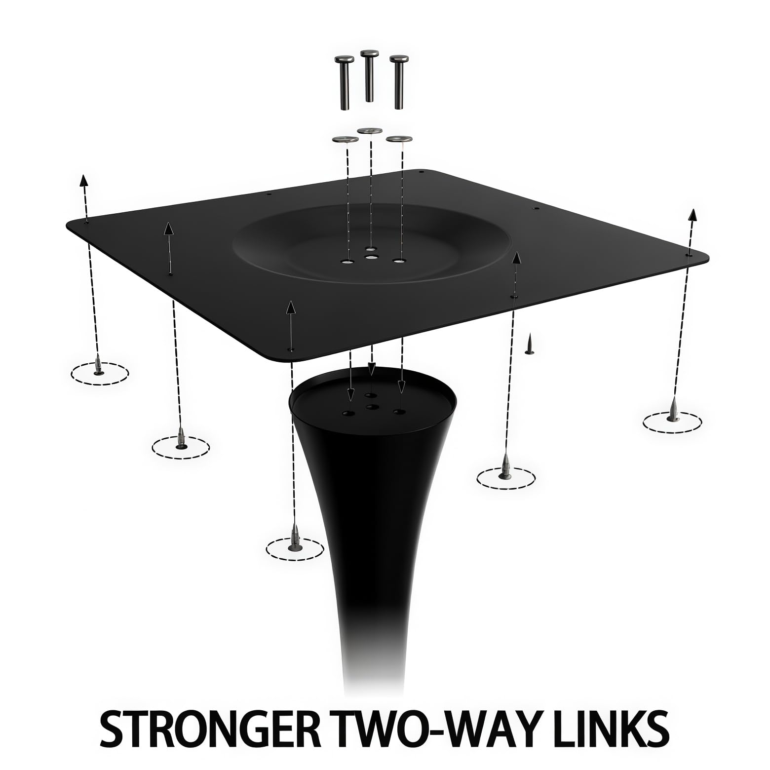 23.6" Round Tulip Dining Table, Mid-Century Tulip Table Kitchen Tulip Dining Table 2 People with MDF Table Top & Pedestal Base for Office Living Room