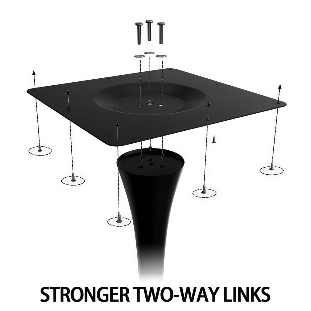 Sybrioka 24" Tulip Table for 1-2 Persons Modern Round Dining Room Table, Mid-Century Modern Nature Small Kitchen Table with MDF Wooden Top, Leisure Coffee Table for Living Room, Dining Room, Office