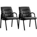 Office Guest Reception Chair Set of 2, Conference Room Chairs Waiting Room Chairs 2 Pack, Modern Leather Office Desk Chair No Wheels.