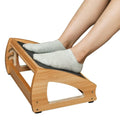 Ergonomic Under Desk Footrest, 3 Adjustable Heights Wooden Office Footrest, Large Anti-Slip Surface, Improves Posture and Blood Circulation, up to 400lbs (Natural)