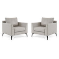 Modern Accent Chair Set of 2, Faux Leather Armchair with Sloped Arms, Comfortable Living Room, Office, Reception, or Waiting Room Seating (2, Brown)