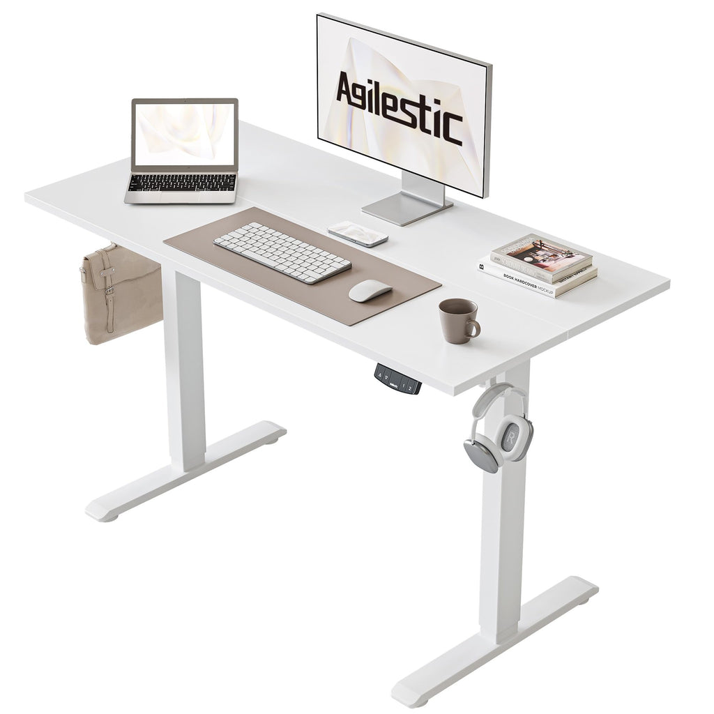 40 * 24 Inch Height Adjustable Electric Standing Desk, White