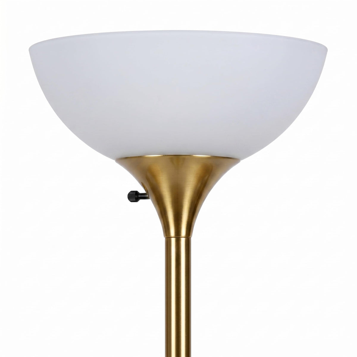 Sky Dome Double LED Floor lamp, Torchiere Super Bright Floor Lamp with 2 Reading Lamps for Living Rooms & Offices - Dimmable Tall Standing Lamp for Bedroom Reading - Tall Brass Pole