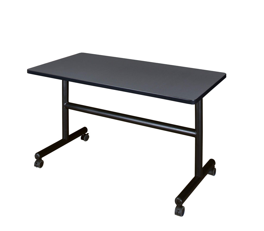 Kobe 48" x 30" Flip Top Mobile Training Table- Grey