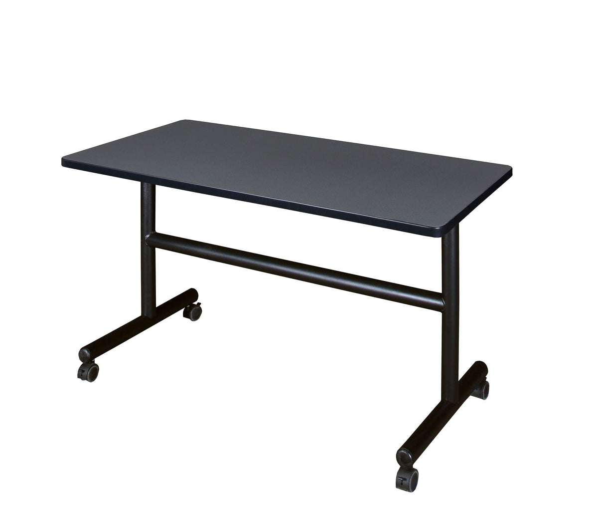 Kobe 48" x 30" Flip Top Mobile Training Table- Grey