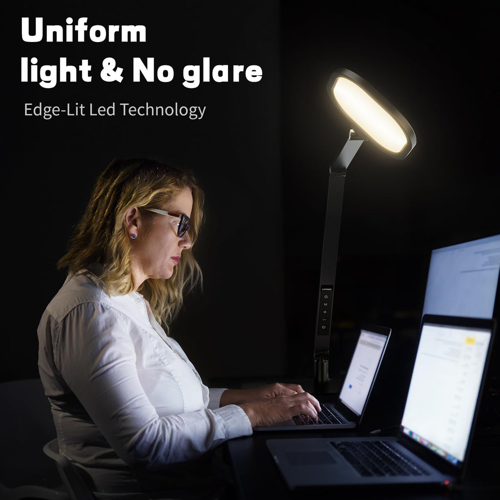 LED Desk Lamp for Home Office, Soft Edge-lit Design - Modern Style
