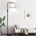 Floor Lamp, 1000 Lumens LED Edison Bulb Included, Arc Floor Lamps for Living Room Modern Standing Lamp with Gray Shade, Tall Lamps for Living Room Bedroom Office Dining Room