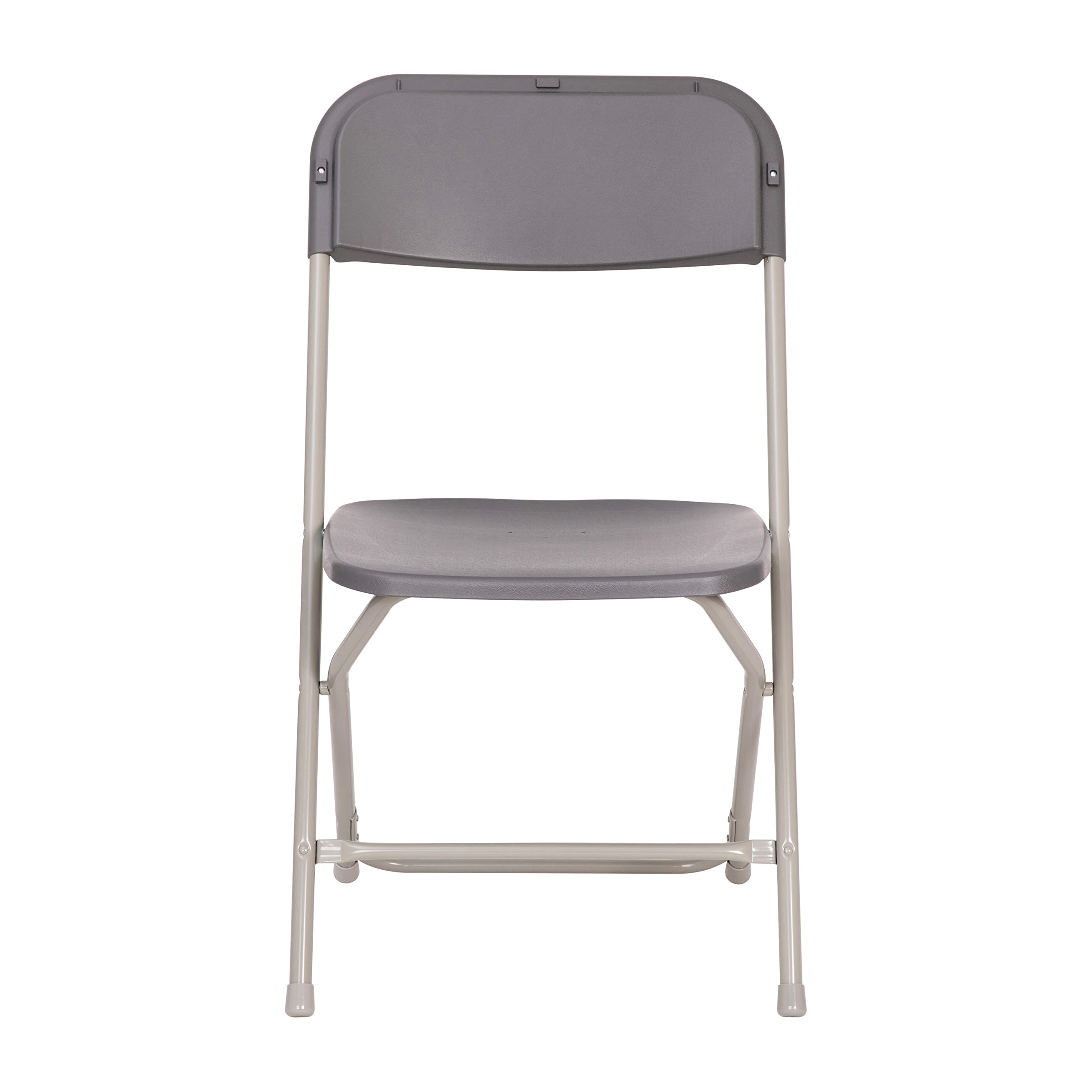 4-Pack, Hercules Big and Tall Commercial Folding Chair - Extra Wide 650LB. Capacity - Durable Plastic - Gray