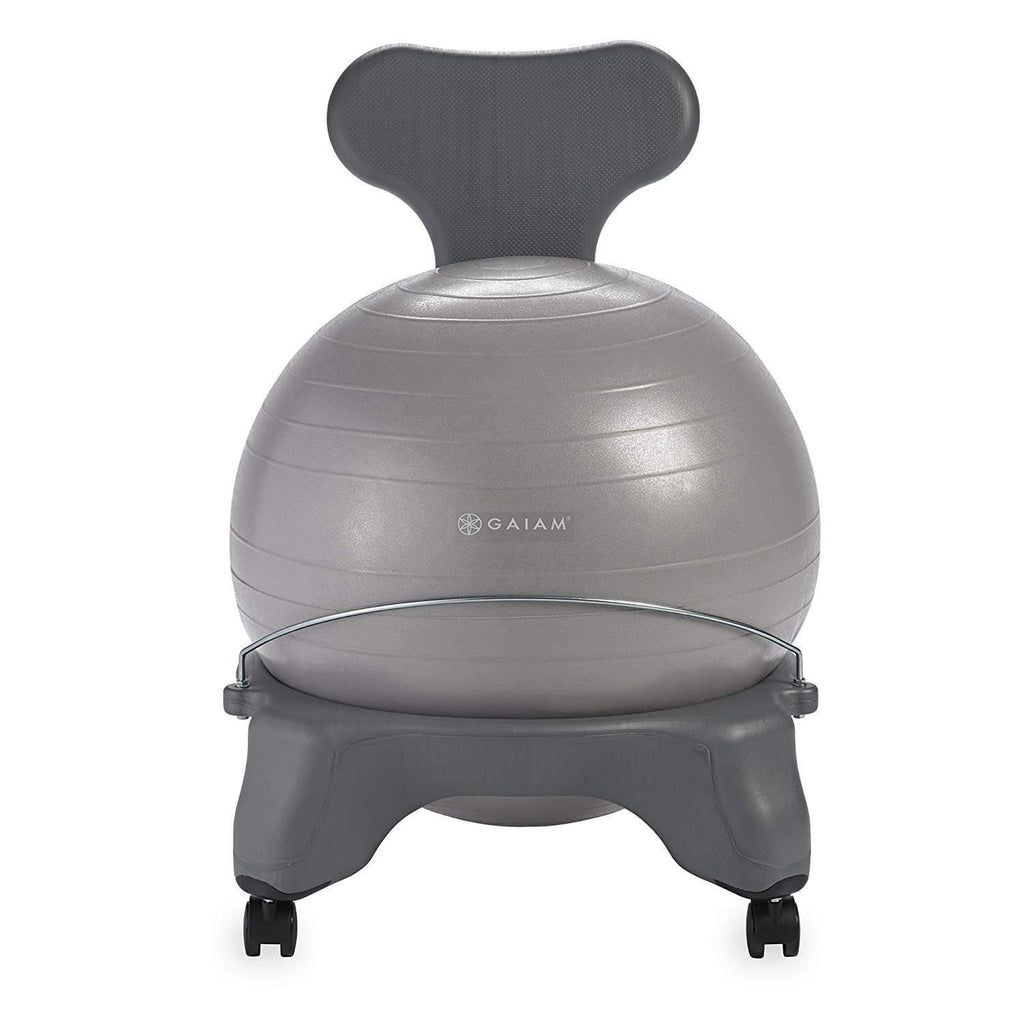 Classic Balance Ball Chair, Stability Seat (Cool Grey)