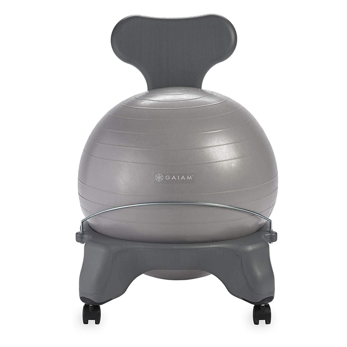 Classic Balance Ball Chair, Stability Seat (Cool Grey)