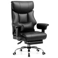Big and Tall Gaming Chair 400lbs Heavy Duty Office Chair with Foot Rest & Ergonomic Pocket Spring Cushion, High Back Lumbar Support for Lower Back Pain Relief, Ergo Black