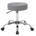 Adjustable Upholstered Medical Stool in Grey (B240-GY)