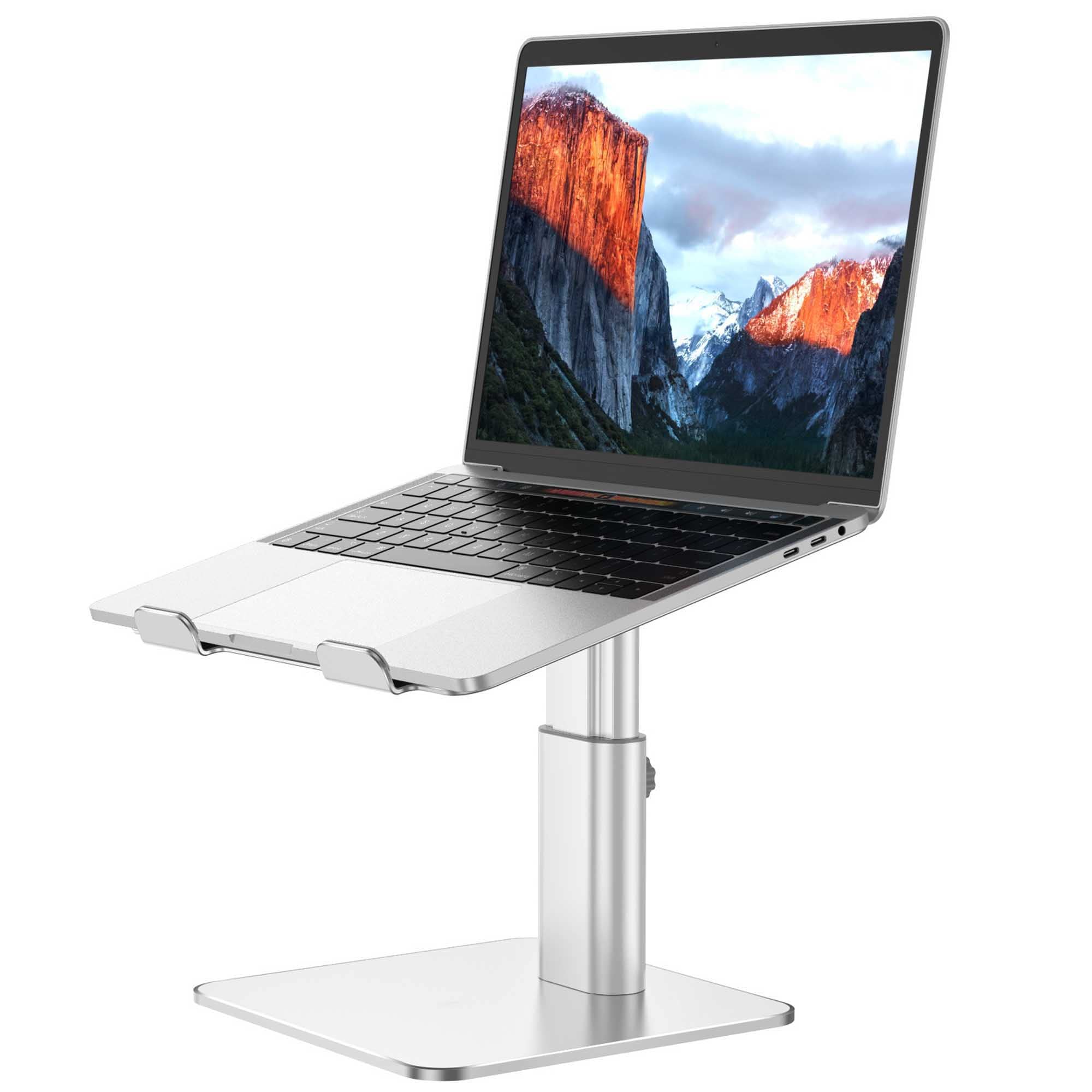 Laptop Stand, Ergonomic Adjustable Notebook Riser, Computer Holder, Laptop Mount Compatible with 10-15.6" Laptops, Silver