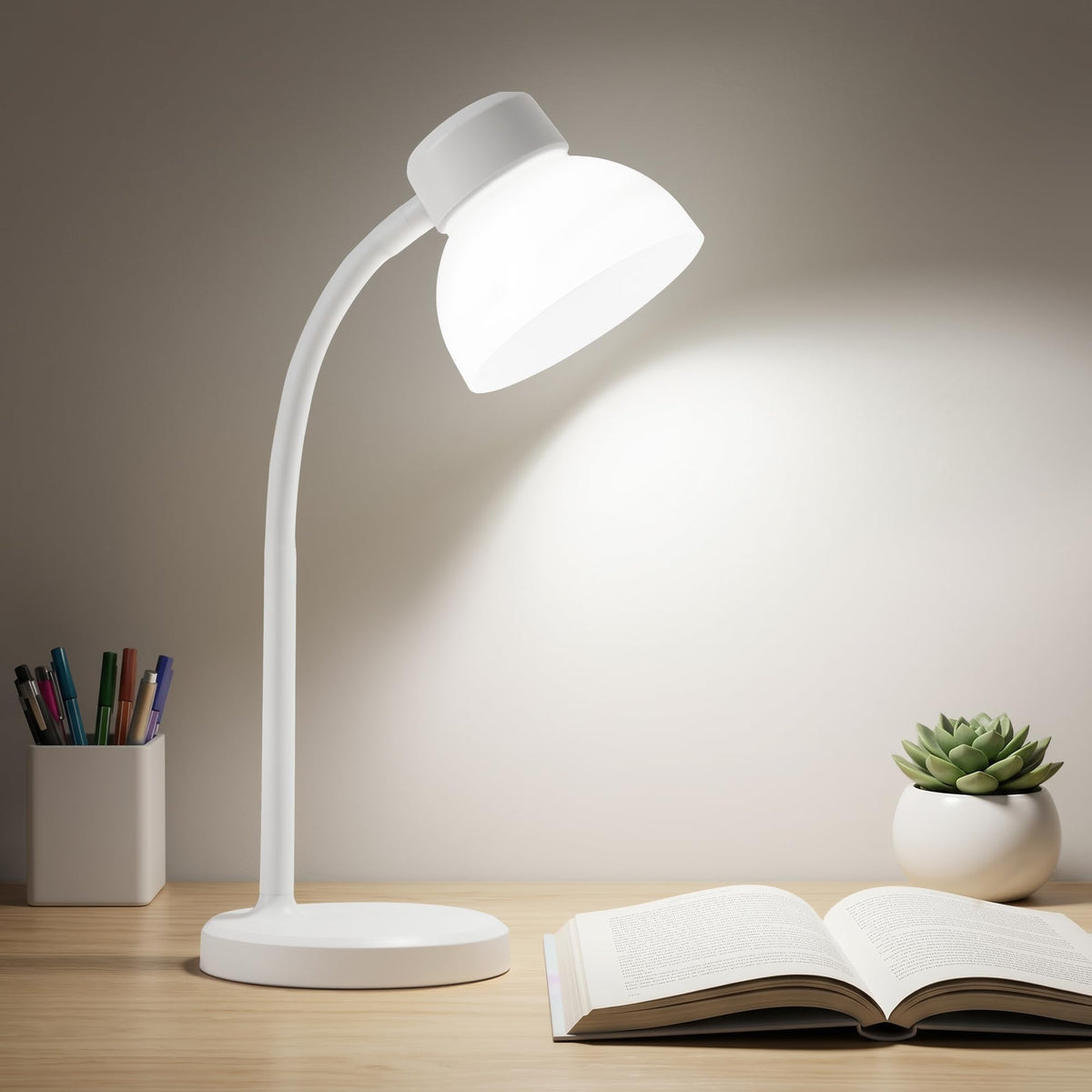 Desk Lamps for Home Office,Small LED Reading Lamp,5000K Eye-Care Desk Light
