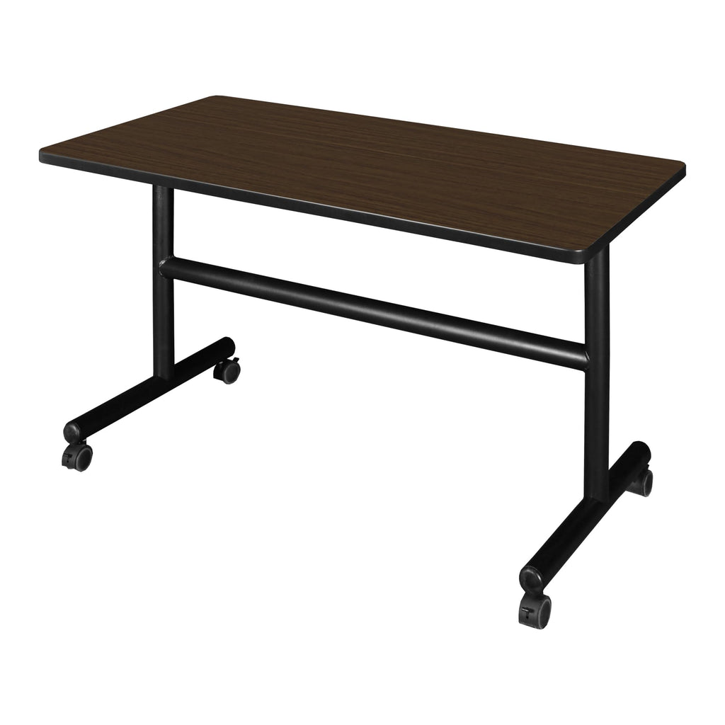 Kobe 48 x 24 in. Flip-Top Training Nesting Table- Neo Walnut