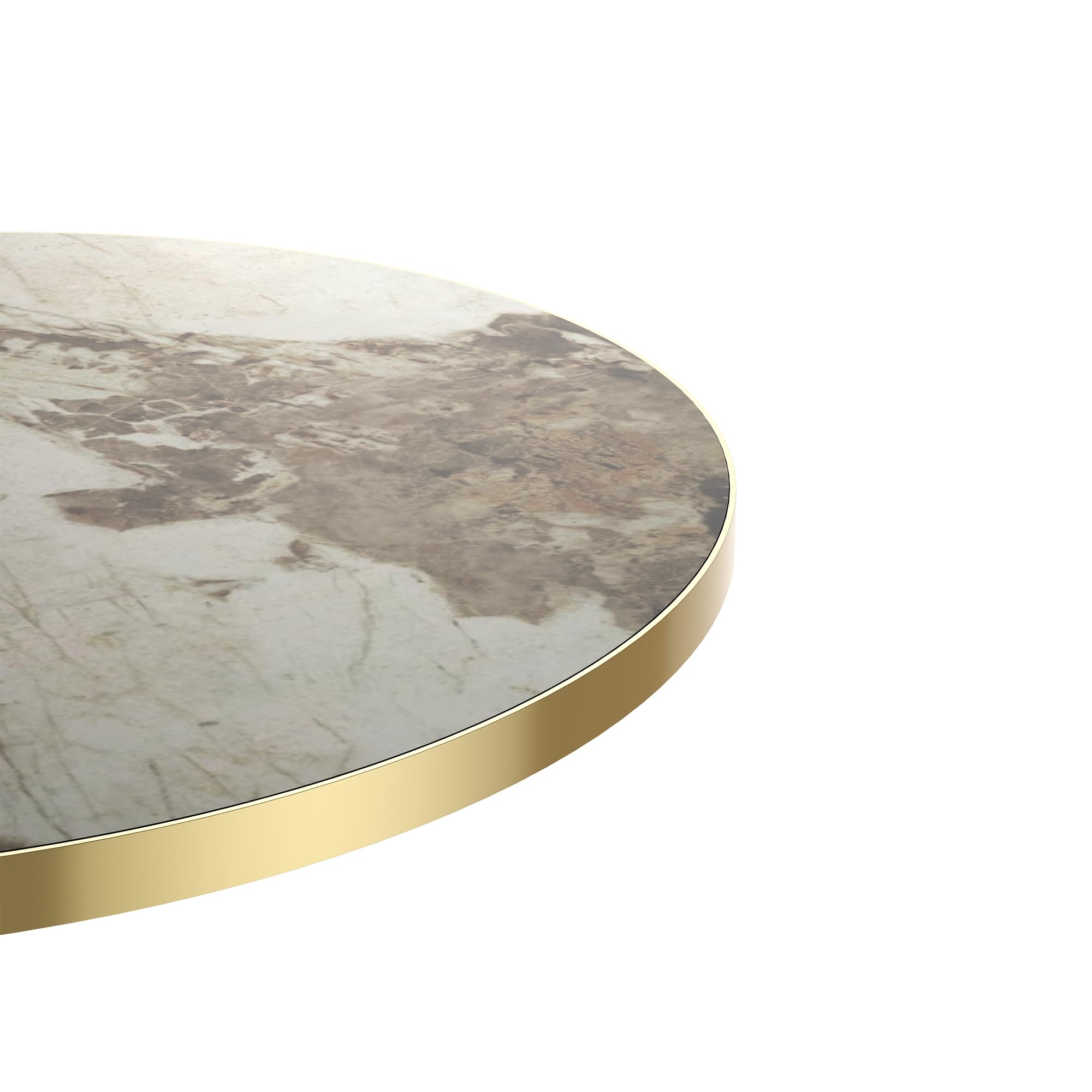 31.5" Round Tulip Dining Table, Mid-Century Tulip Table Kitchen Tulip Dining Table 2 People with Faux Marble Table Top & Stainless Steel Base for Office Living Room