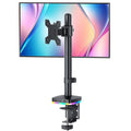 Single Monitor Desk Mount, Monitor Arm with 3 USB Ports, Charging and USB Data Transfer Function, Desk Mount for 13"-27" Monitors up to 17.6lbs, Adjustable Height, Tilt, Swivel, Rotate