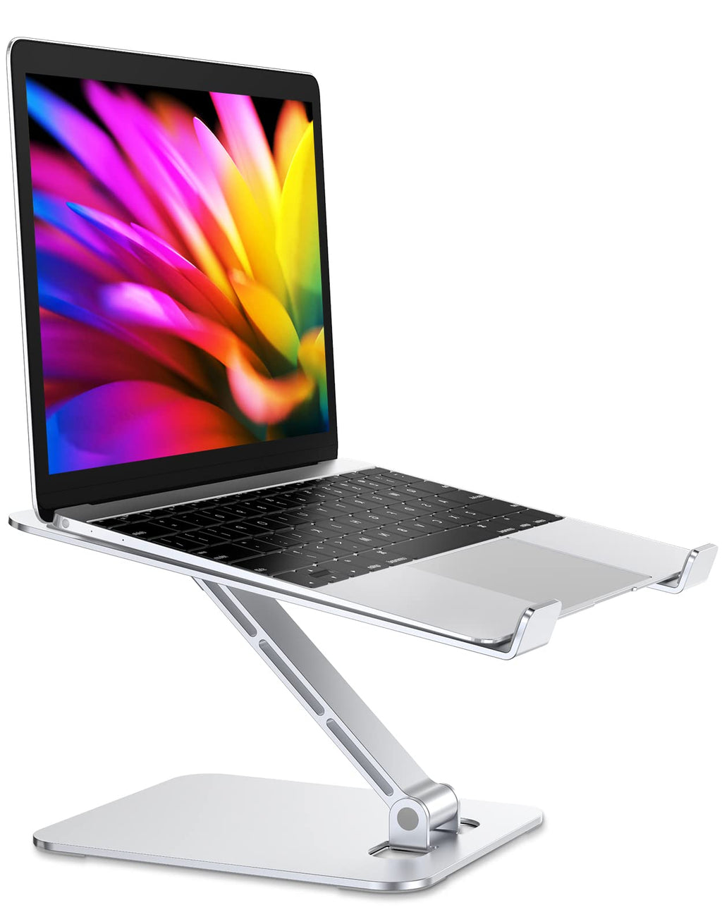Foldable Aluminum Alloy Laptop Stand for Desk, Height Adjustable Ergonomic Computer Stand for Laptop, Portable Laptop Riser Holder Printer Stand Compatible with MacBook Pro Air/HP/Dell 10-16"
