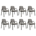 8 Pack, Waiting Room Guest Chair with Bonded Leather Padded Arm Rest for Office Reception and Conference Desk