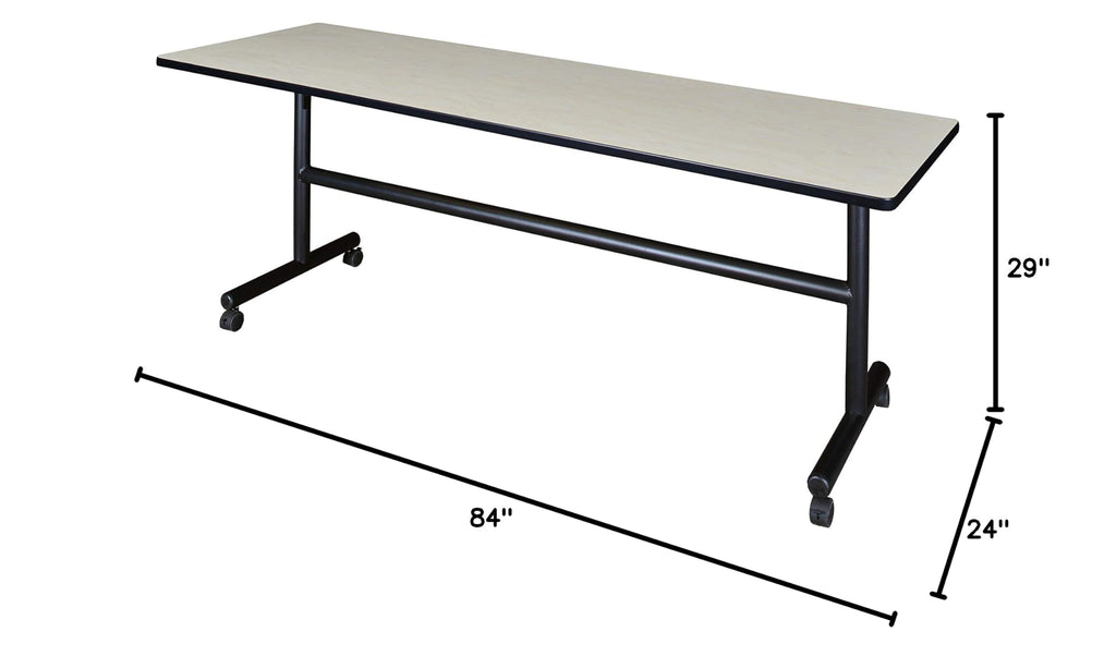 Kobe 84 x 24 in. Flip-Top Training Nesting Table- Maple