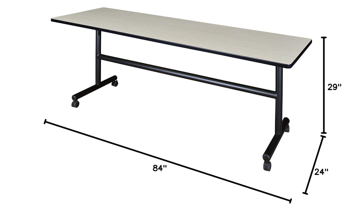 Kobe 84 x 24 in. Flip-Top Training Nesting Table- Maple