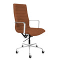 Tall Back Ribbed Management Chair (Brown)