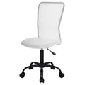 Office Chair Mid Back Mesh Desk Chair Armless Computer Ergonomic Task Rolling Swivel Chair Back Support Adjustable Modern with Lumbar Support,White