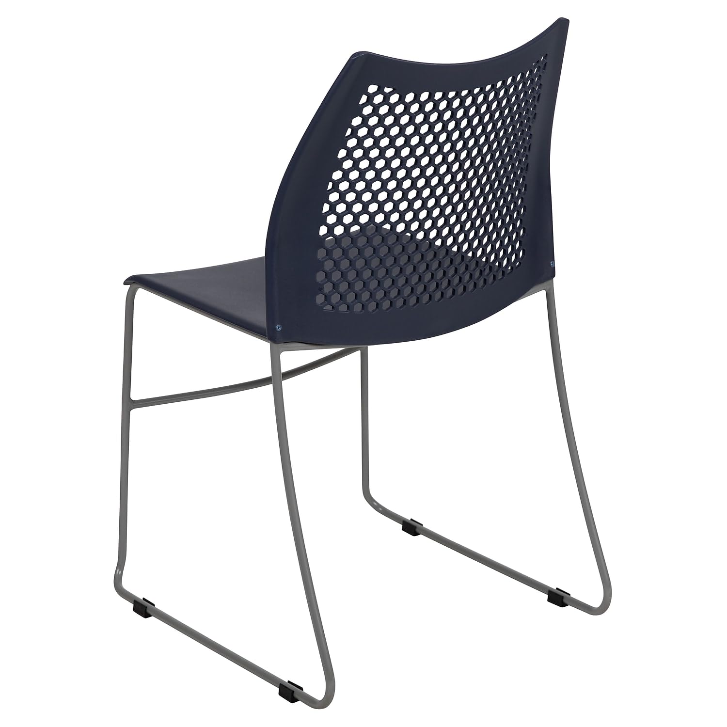 (Set of 5)Hercules Series Contoured Lobby Chairs , with Air-Vent Honeycomb Backs, Ergonomic Stacking Chairs for Offices,  Navy