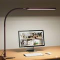 LED Desk Lamp - Desk Light for Office - Flexible Gooseneck - 5 Color Modes X 11 Brightness Levels - 1300LM - Timmer & Memory Function - 12W Clip on Light - Red