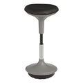 Adjustable Height Active Learning Stool for Office Desks and Classrooms, Foam-Padded Backless Wobble Stool with Rocking Motion, Black