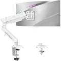 Single Monitor Mount for 32 27 24 22 inch Screen, Monitor Arm Holds 4.4-22 lbs, Monitor Desk Mount, Gaming & Home Office Use, VESA 75x75mm & 100x100mm, Freelift Pro White