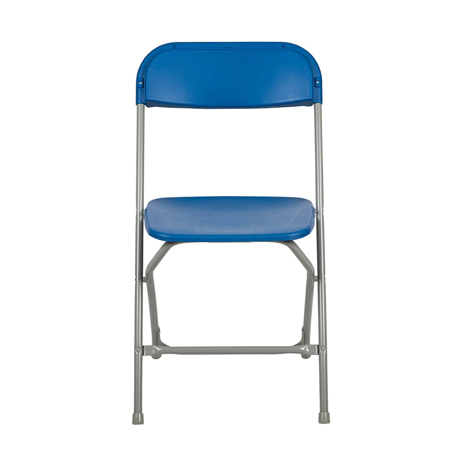 Set of 10, Hercules Series Plastic Folding Chairs for Parties and Weddings, Stackable Commercial Event Seats, Blue