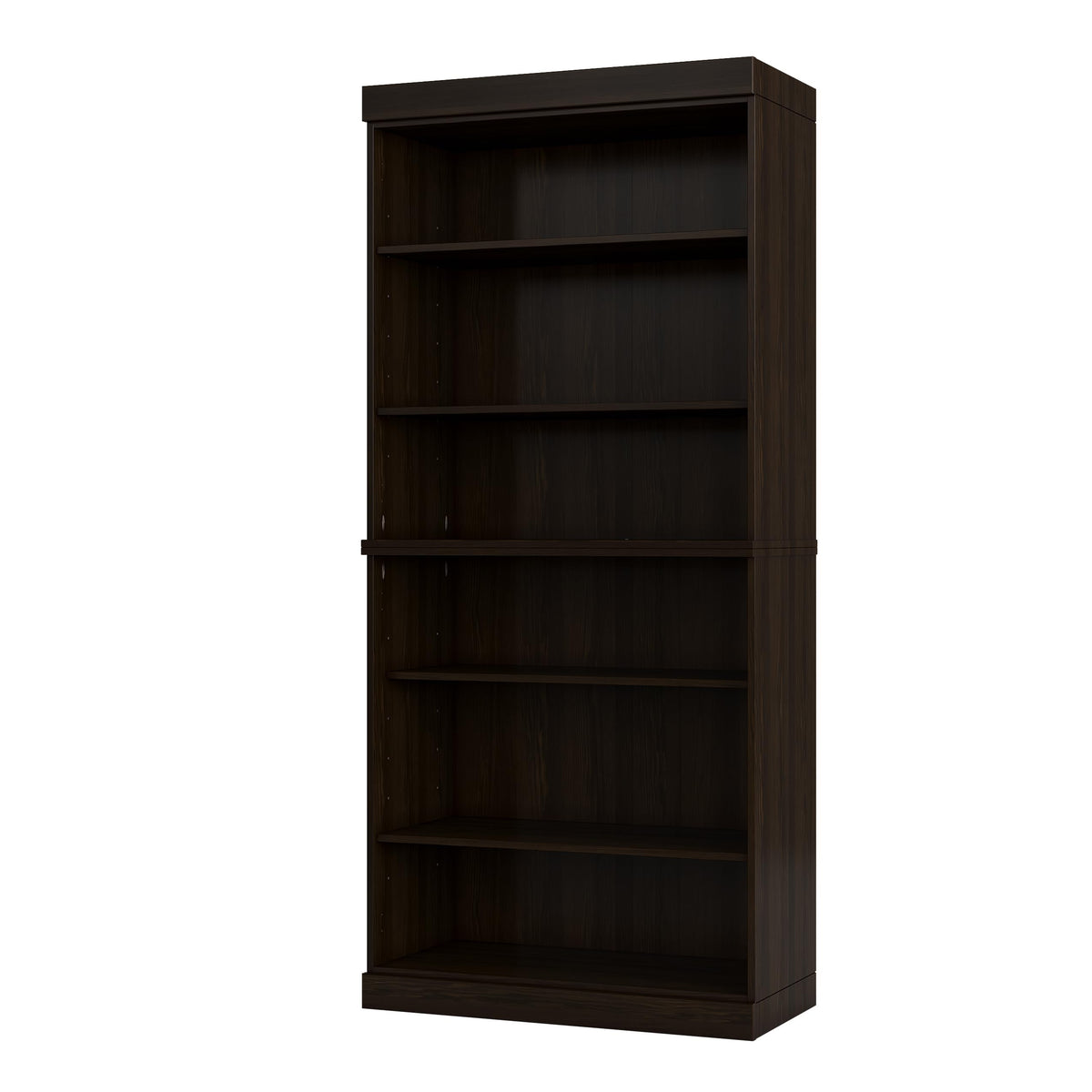 Solid Wood Bookcase - 6-Tier Floor Standing Bookshelf - 71.5" H x 32" W - Espresso, Tall Bookcase - 100% Eco-Friendly Wooden Storage Shelf for Living Room - Modular Cabinets