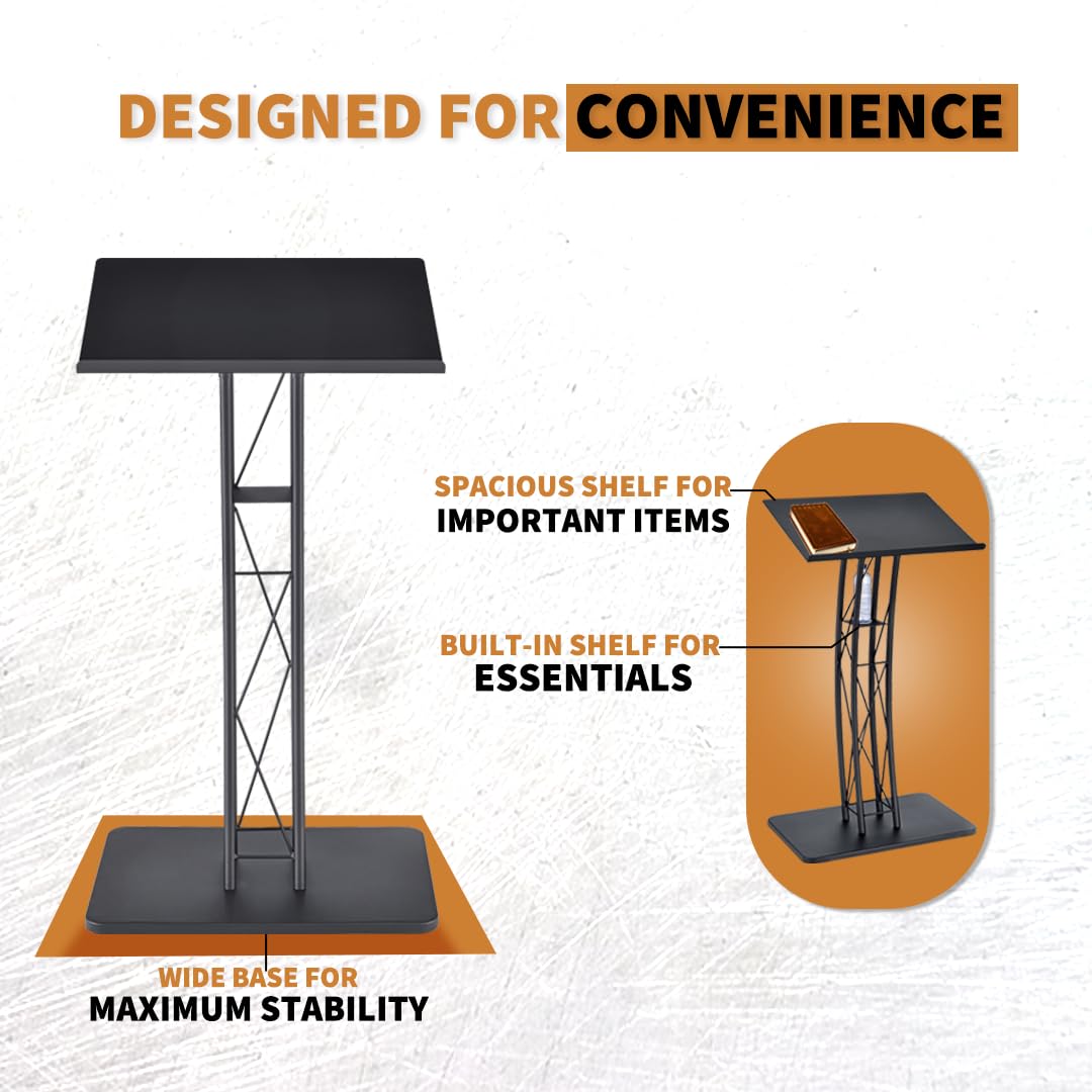 Podium, Modern Metal Podium for Churches, Meetings, Halls