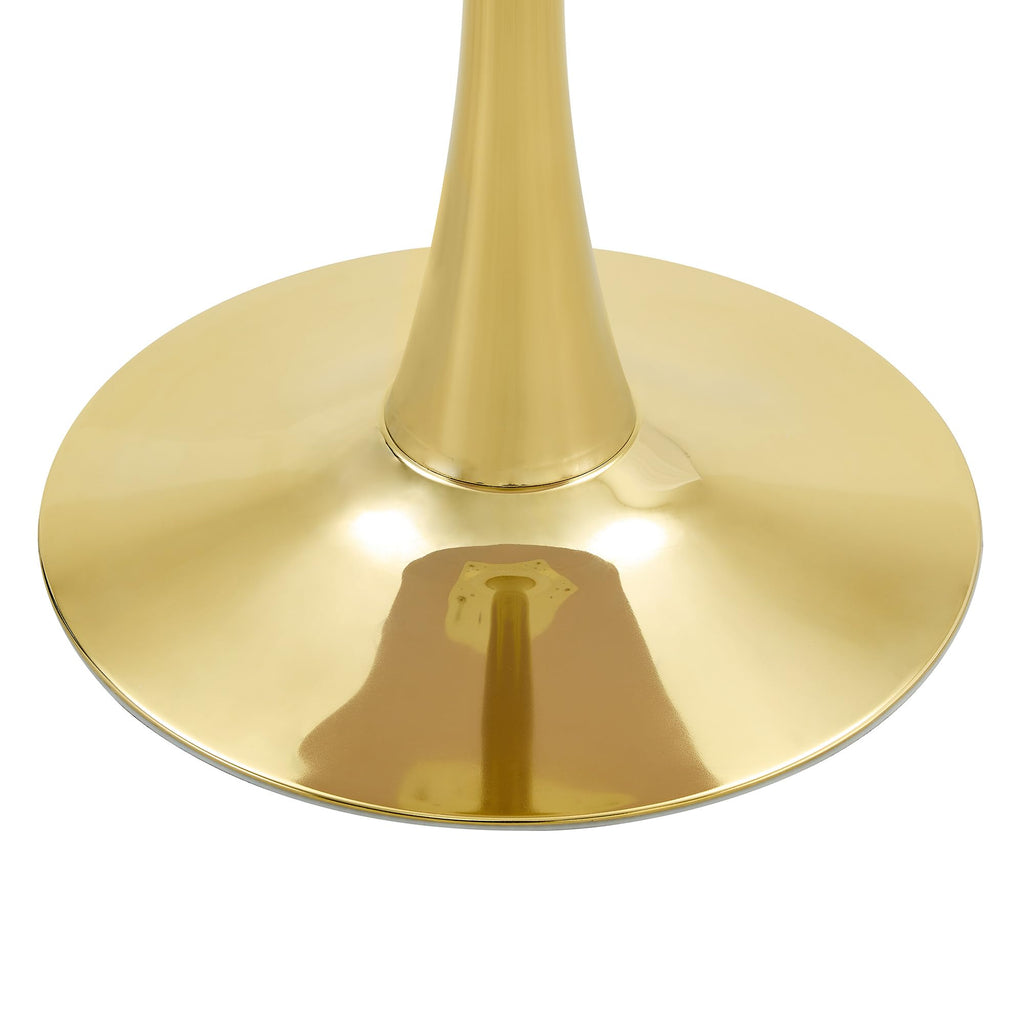 Round Dining Table, 23.6" Circle Tulip Table with Thickened Tabletop & Metal Pedestal, Mid Century Modern Bistro Table for Kitchen, Small Places, Living Room