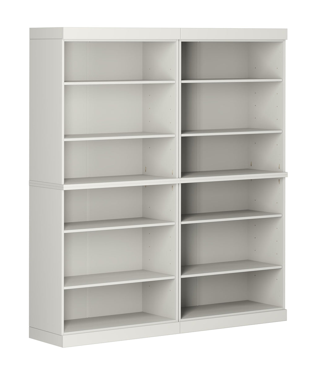Brazilian Pine Wood Bookcase, 12 Adjustable Shelves, 64" Wide, 71.5" Tall