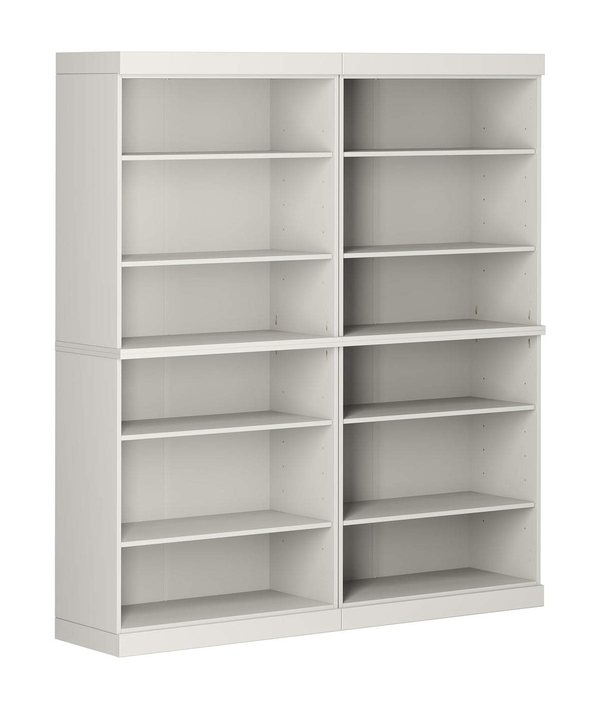 Brazilian Pine Wood Bookcase, 12 Adjustable Shelves, 64" Wide, 71.5" Tall