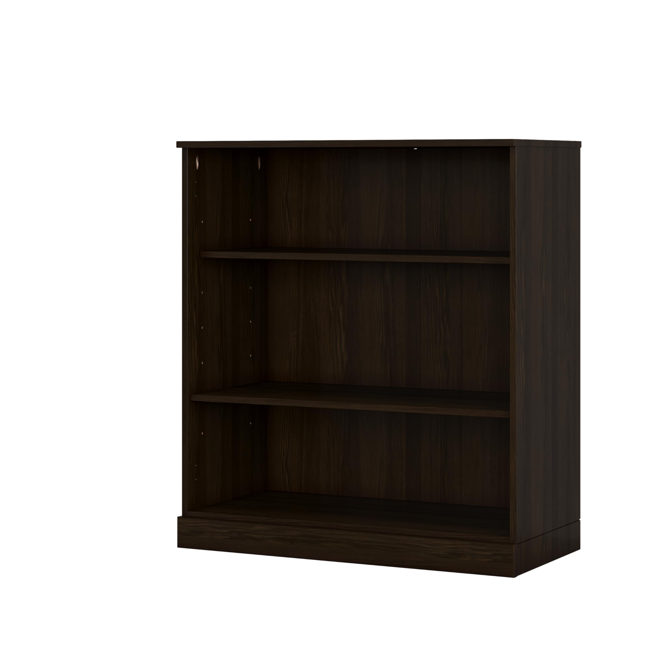 Solid Wood Bookshelf - 3 Shelf Bookcase - 36" Short Storage Cabinet 32” Wide - Espresso, Wooden Open Book Shelf w/Adjustable Shelves, 100% Eco-Friendly Wood, Modular Bookcase Units