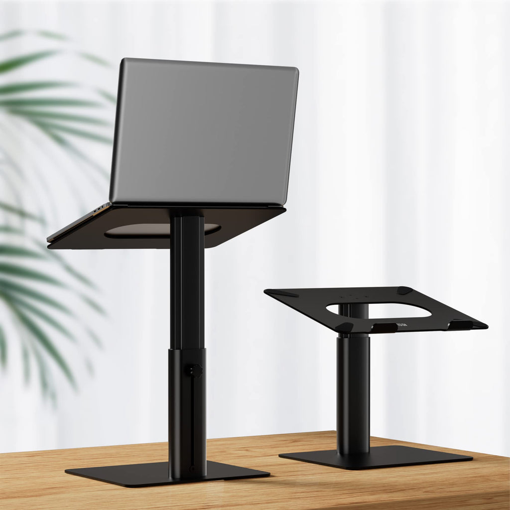 Laptop Stand, Ergonomic Adjustable Notebook Riser for Standing Work, Compatible with Air, Pro, Dell, HP, Lenovo More 10-14" Laptops, Black