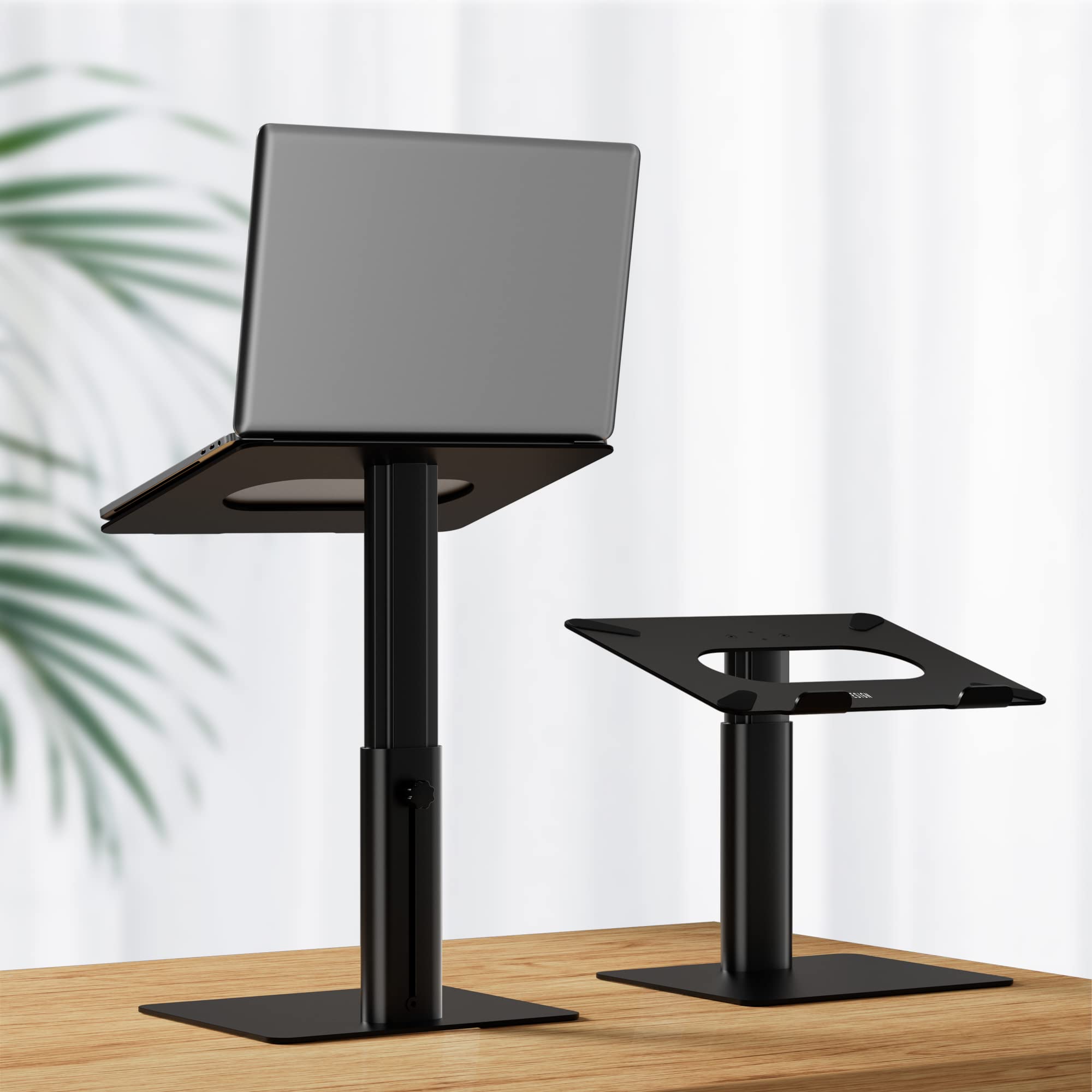 Laptop Stand, Ergonomic Adjustable Notebook Riser for Standing Work, Compatible with Air, Pro, Dell, HP, Lenovo More 10-14" Laptops, Black