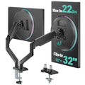 Dual Monitor Stand for 13-32 inch Computer Screens, Dual Monitor Arms for 2 Monitors Holds up to 22 lbs, Height Adjustable Dual Monitors Mount, VESA 75x75/100x100mm (GSMP002N), Black