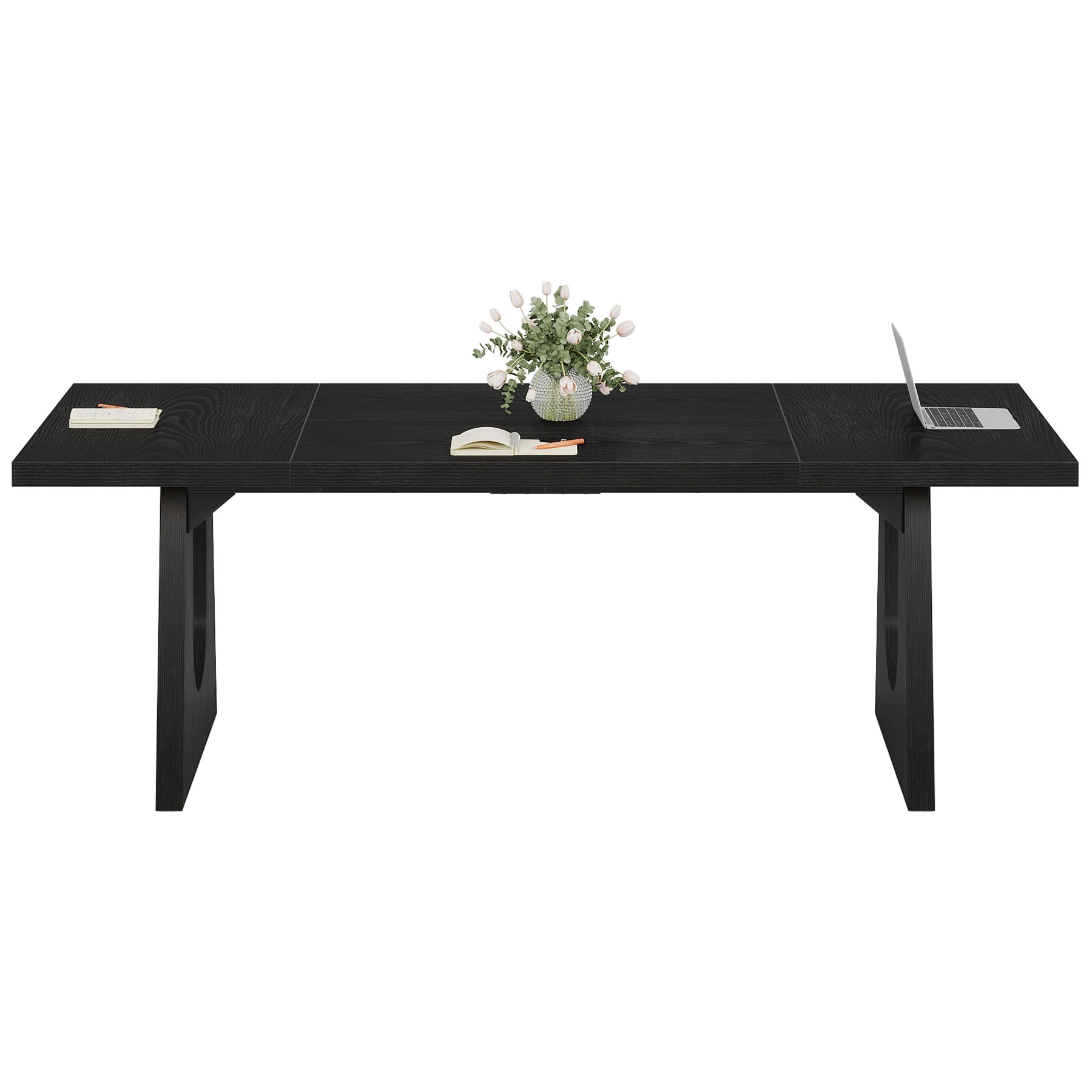 70.86" Rectangular Conference Table for 6-8 (Black)
