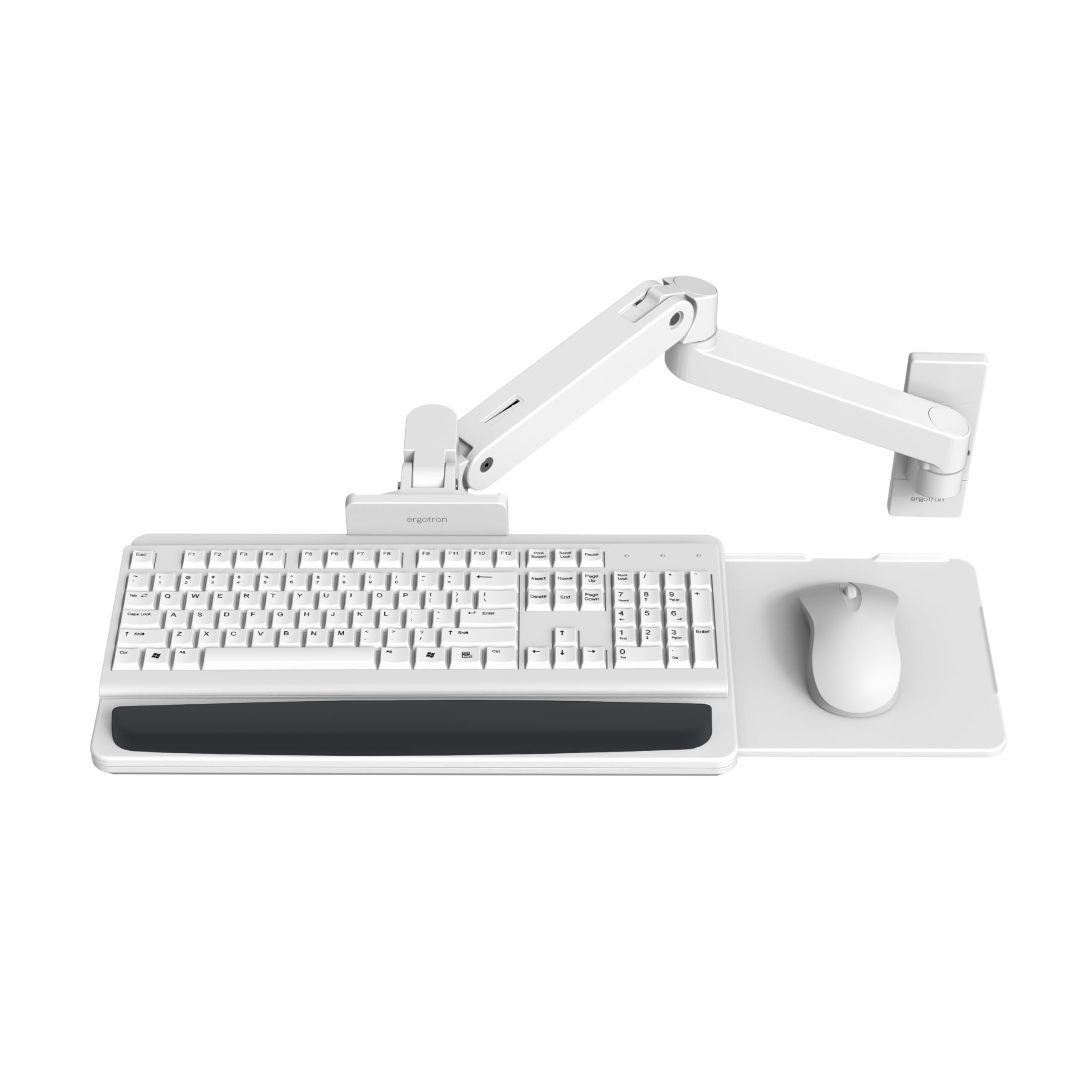 Upgraded LX Pro Premium Keyboard Arm, Wall Mount Adjustable Keyboard Tray – White